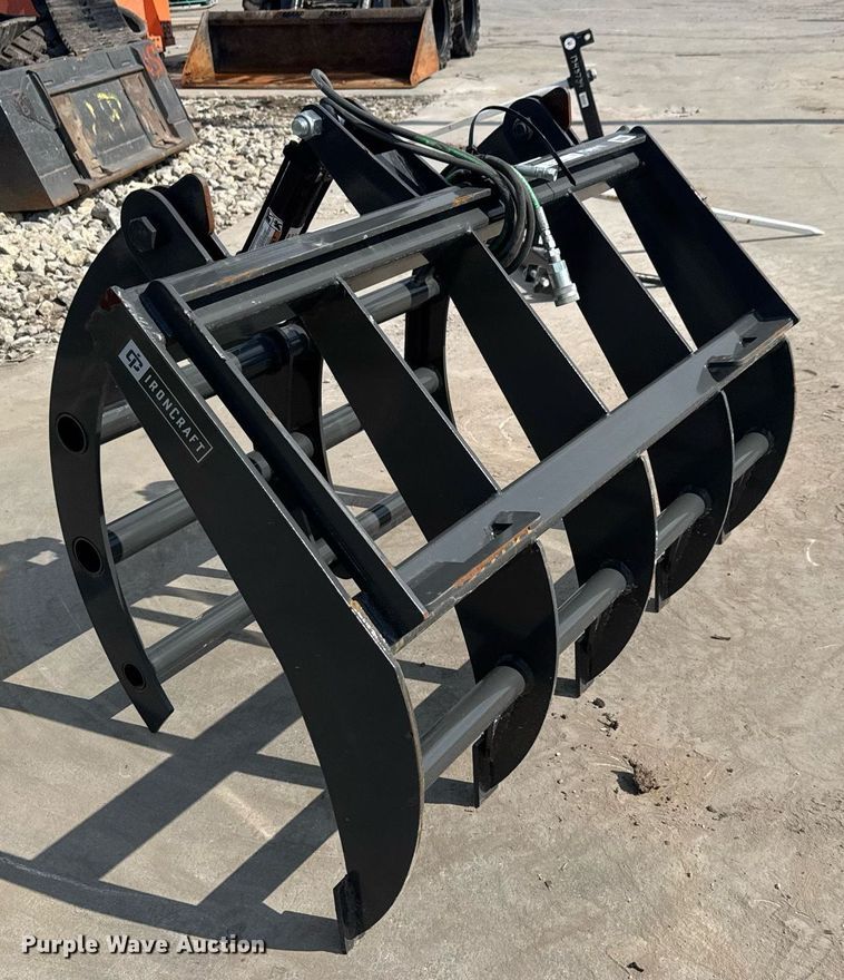 image for item DY0329 Ironcraft skid steer grapple rake