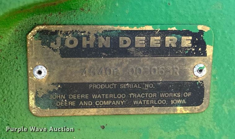 image for item EB2736 1978 John Deere 4640R tractor