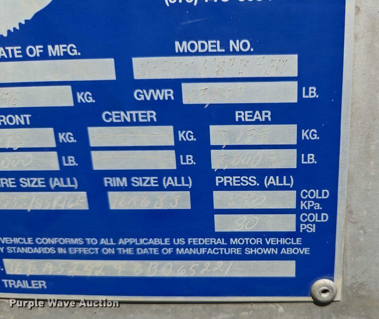 image for item ED2136 2011 Gooseneck 11-24x6'8