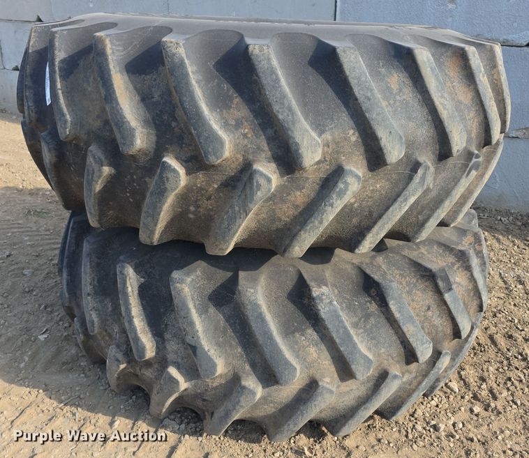 image for item EK5440 (2) Firestone 24.5-32 tires and wheels