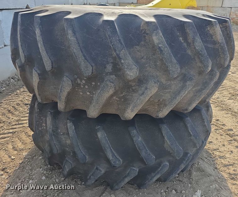 image for item EK5440 (2) Firestone 24.5-32 tires and wheels
