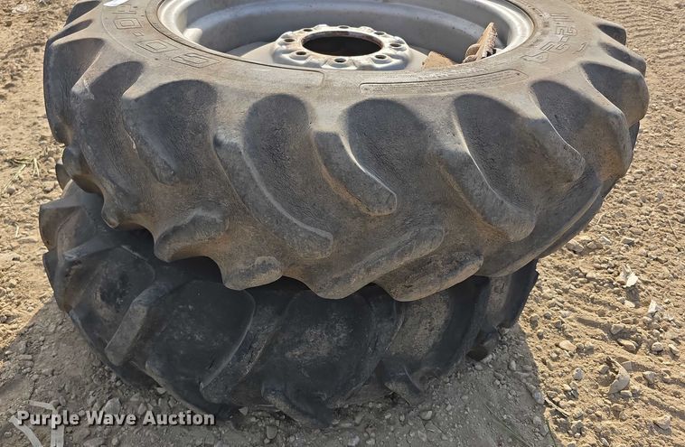 image for item EK5441 (2) 11.2-24 Co-op tires and wheels