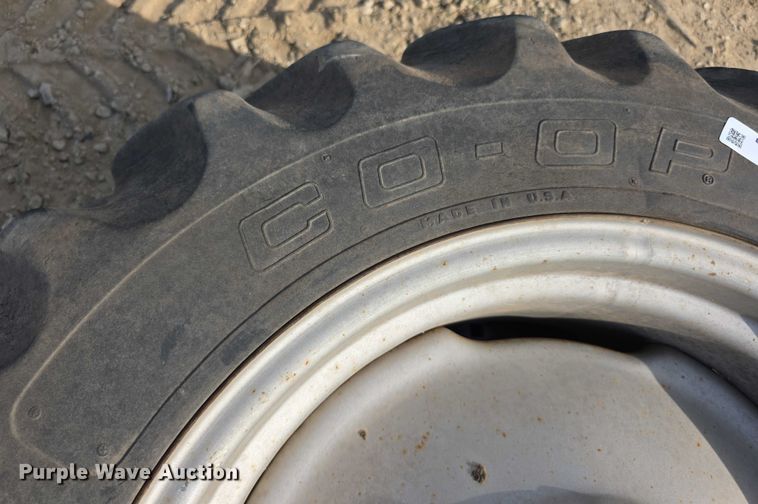 image for item EK5441 (2) 11.2-24 Co-op tires and wheels