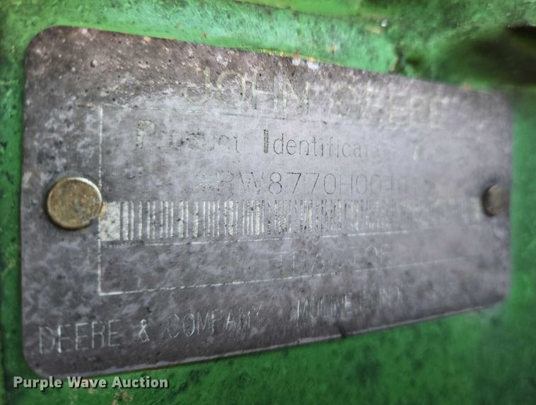 image for item EN8246 1996 John Deere 8770 4WD tractor