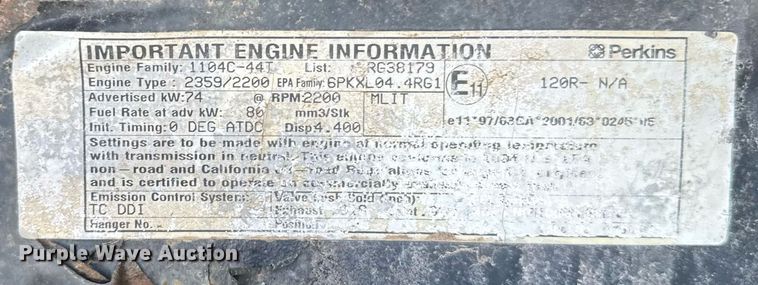 image for item ER2119 2006 Massey Ferguson 596 tractor