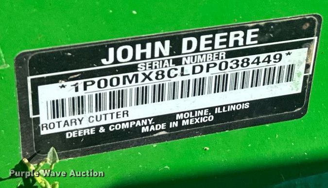 image for item ER2124 John Deere MX8 rotary mower