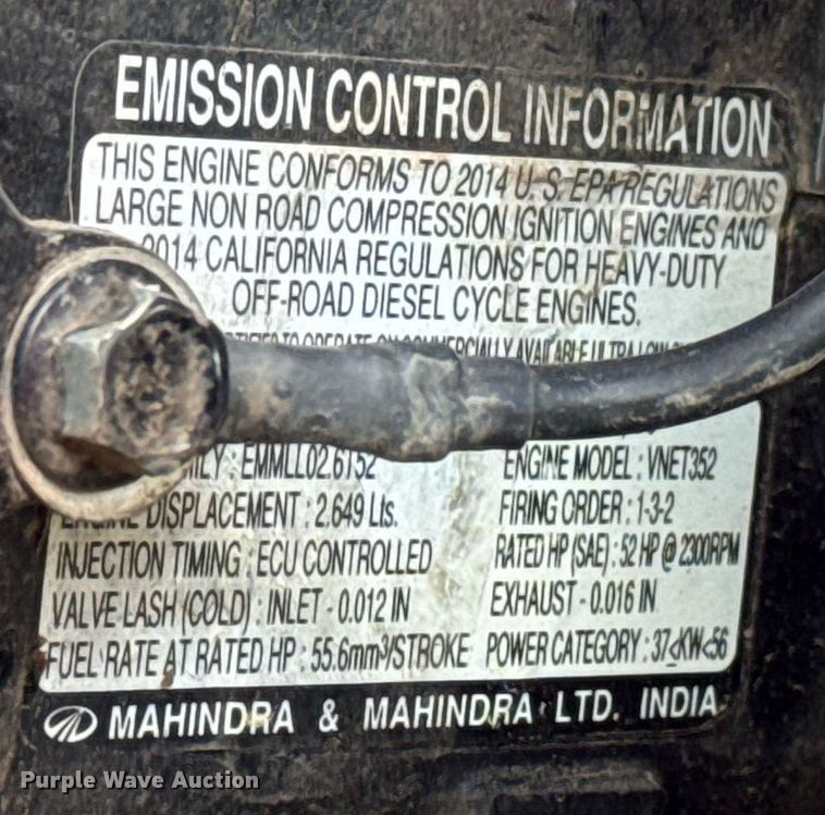 image for item HI9347 2015 Mahindra 2555 HST 