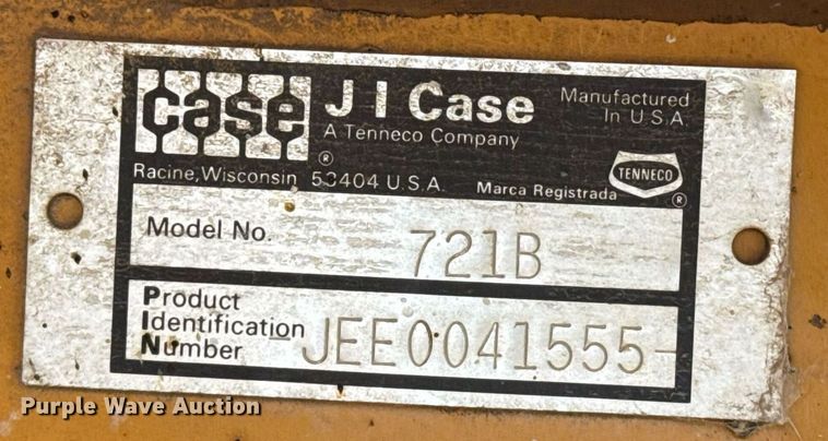 image for item KI9176 1995 Case 721B wheel loader
