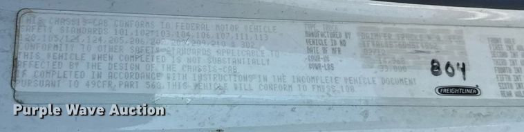 image for item DH8629 2013 Freightliner Business Class M2 box truck