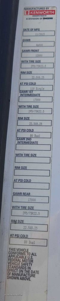 image for item DH8669 2016 Kenworth T880 semi truck