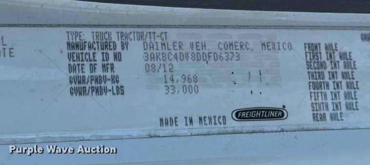 image for item DH8682 2013 Freightliner Business Class M2 semi truck