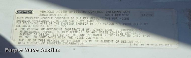 image for item DH8683 2013 Freightliner Business Class M2 semi truck