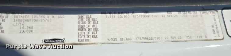 image for item DH8683 2013 Freightliner Business Class M2 semi truck