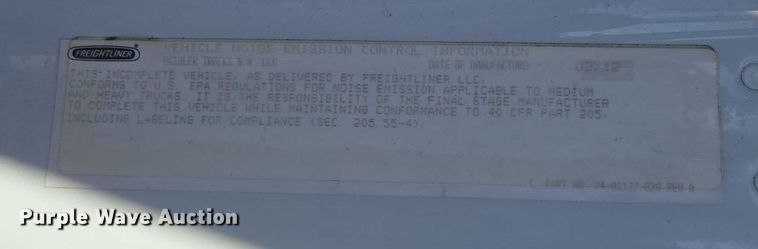 image for item DH8685 2013 Freightliner Business Class M2 box truck