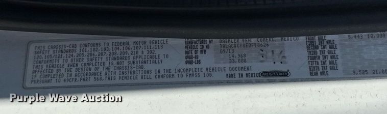 image for item DH8686 2014 Freightliner Business Class M2 box truck