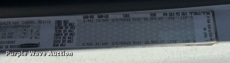 image for item DH8686 2014 Freightliner Business Class M2 box truck