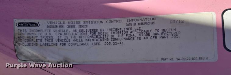 image for item DH8687 2013 Freightliner Business Class M2 box truck