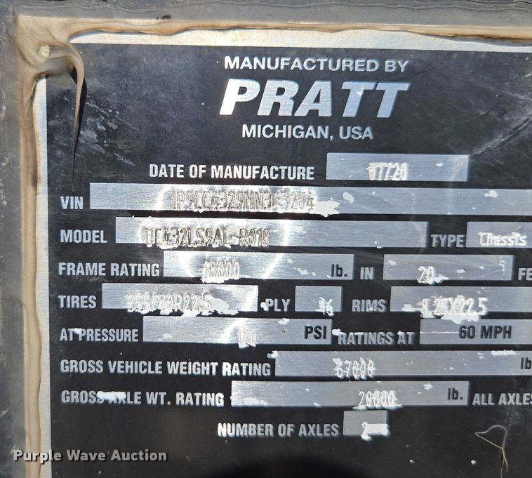 image for item DH8690 2021 Pratt DC432LS9AL-R018 container trailer