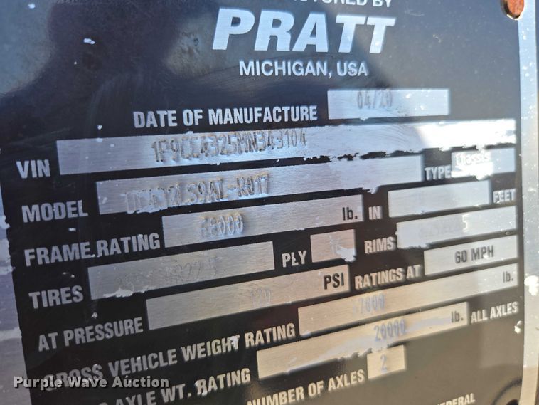 image for item DH8691 2021 Pratt DC432LS9AL-R017 container trailer