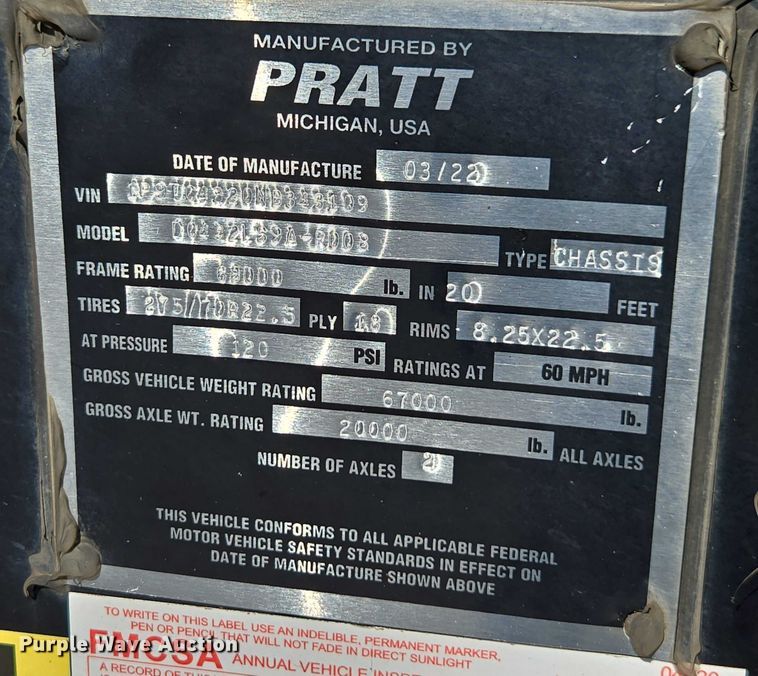 image for item DH8692 2023 Pratt DC432LS9A-R008 container trailer