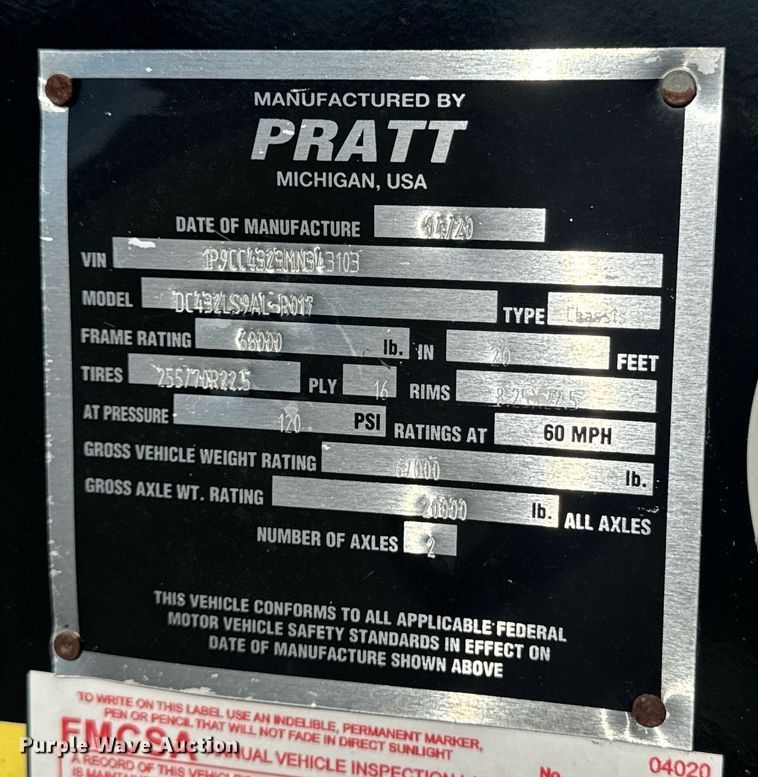 image for item DH8695 2021 Pratt DC432LS9AL-R017 container trailer