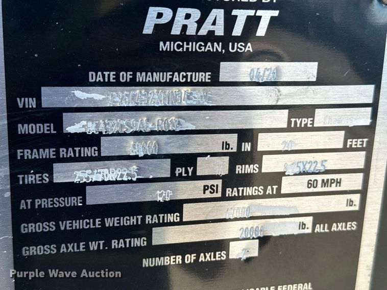 image for item DH8697 2021 Pratt DC432LS9AL-R017 container trailer