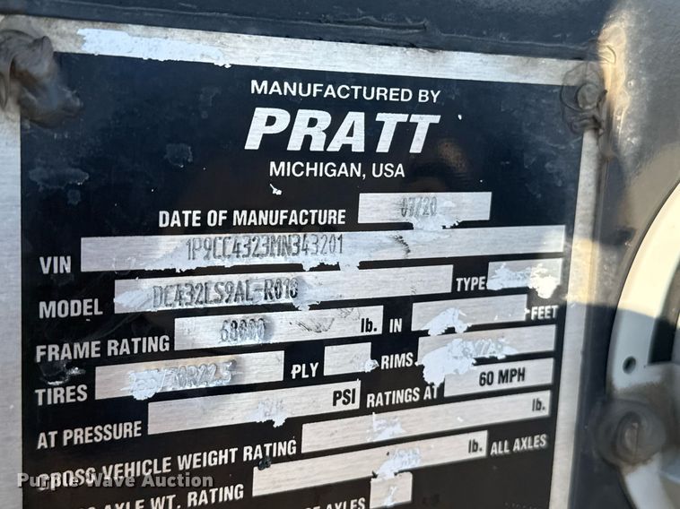 image for item DH8700 2021 Pratt DC432LS9AL-R018 container trailer
