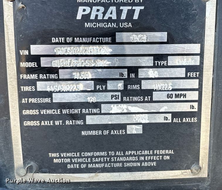 image for item DH8703 2021 Pratt GN412LA-EC-SS-R002 container trailer