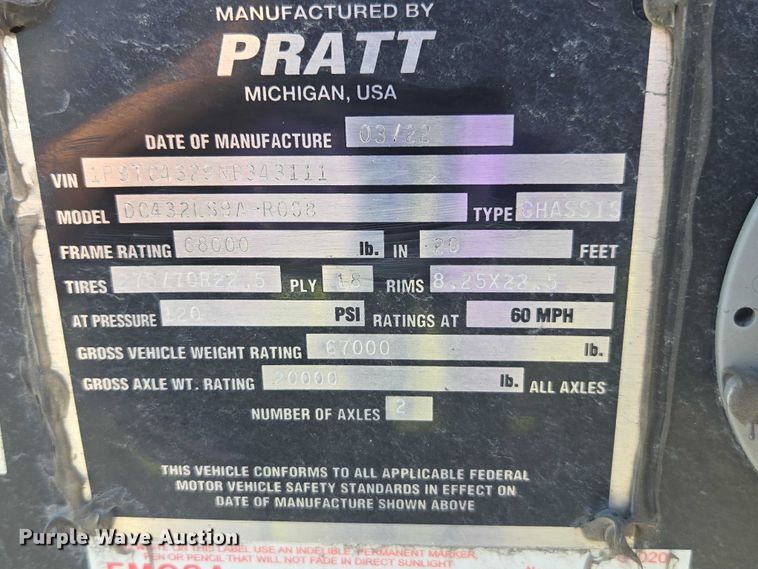 image for item DH8711 2023 Pratt DC432LS9A-R008 container trailer