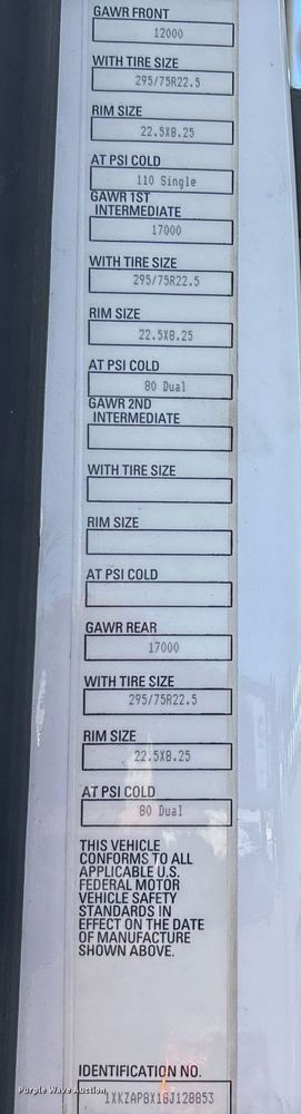 image for item DH8729 2016 Kenworth T880 semi truck