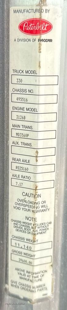 image for item DI9412 2000 Peterbilt 330 dump truck