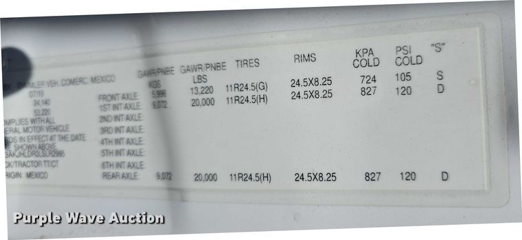 image for item DR3871 2020 Freightliner Cascadia 126 semi truck