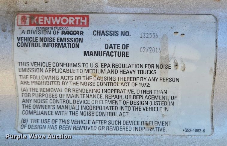 image for item DW7025 2017 Kenworth T680 semi truck