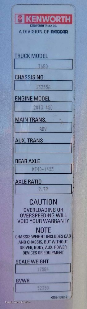 image for item DW7025 2017 Kenworth T680 semi truck