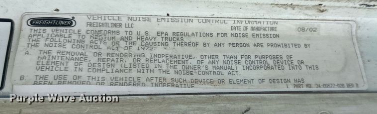 image for item EB2640 2003 Freightliner Columbia 120 semi truck