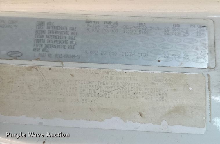 image for item EB2751 1999 Sterling A-Line crane truck