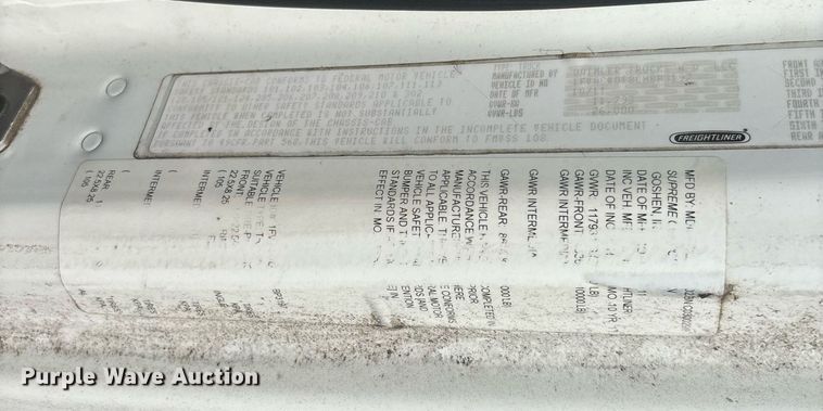 image for item EC3736 2012 Freightliner M2 box truck