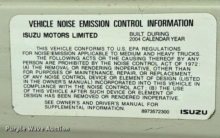 image for item EC3740 2005 GMC W4500 flatbed truck