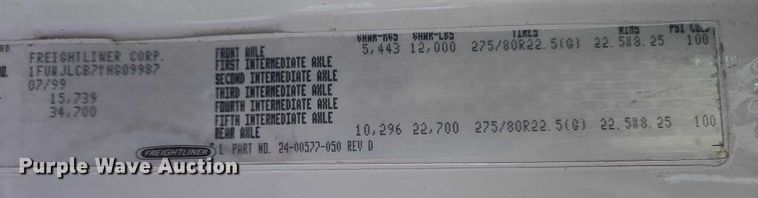 image for item EC4299 2000 Freightliner FL80 semi truck