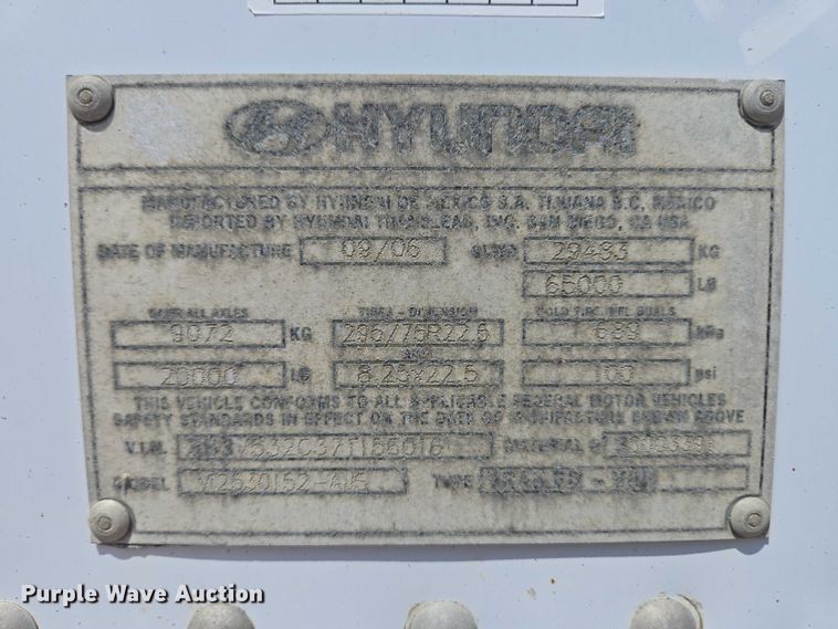 image for item EC4316 2007 Hyundai Translead Trailers dry van trailer