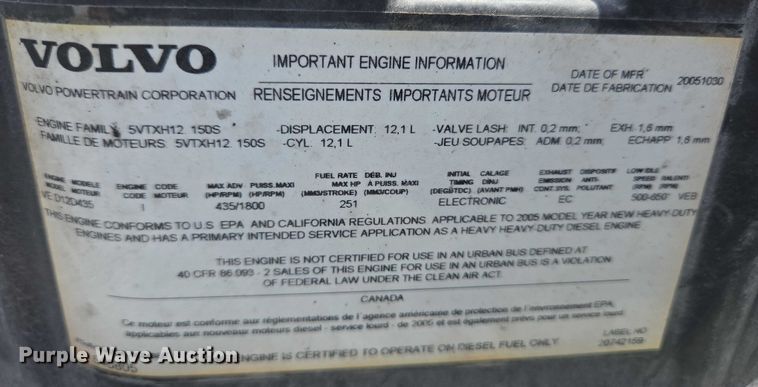 image for item EC4319 2006 Volvo Truck VNL semi truck