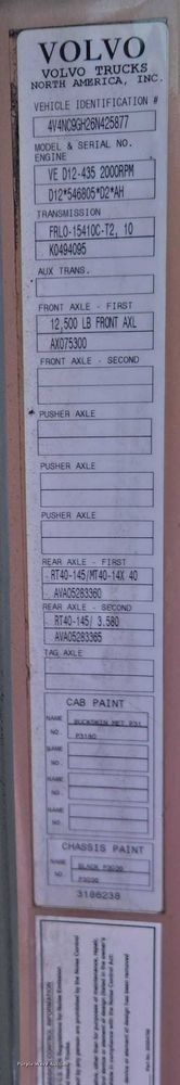 image for item EC4319 2006 Volvo Truck VNL semi truck