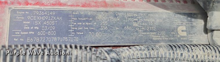 image for item EJ0067 2010 Kenworth T8 Series semi truck