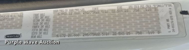 image for item EN4633 2014 Freightliner Business Class M2 semi truck