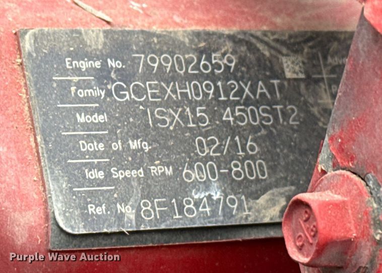 image for item EQ4929 2017 International Prostar semi truck