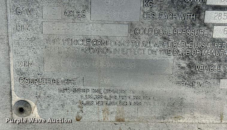 image for item FB9403 2000 Trailmobile refrigerated van trailer