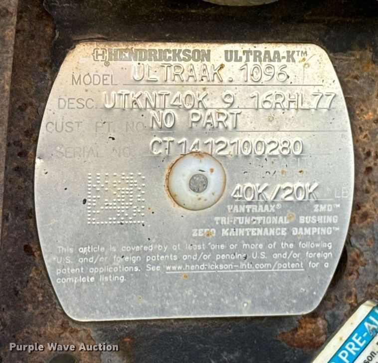 image for item HI9344 Hendrickson Ultraak 1096 truck chassis