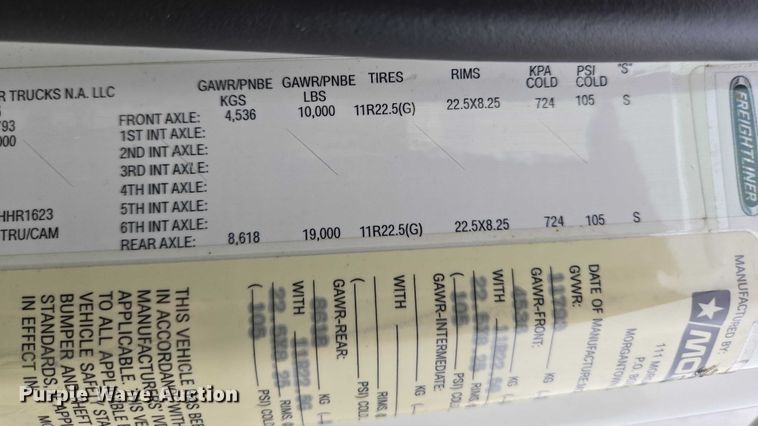 image for item YA0610 2016 Freightliner Business Class M2 box truck