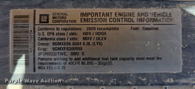 image for item DF8563 2009 Thomas Built Bus Co. GMC Savana G3500 school bus