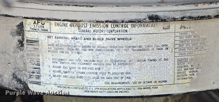 image for item DF8570 1985 GMC Vandura G3500 school bus